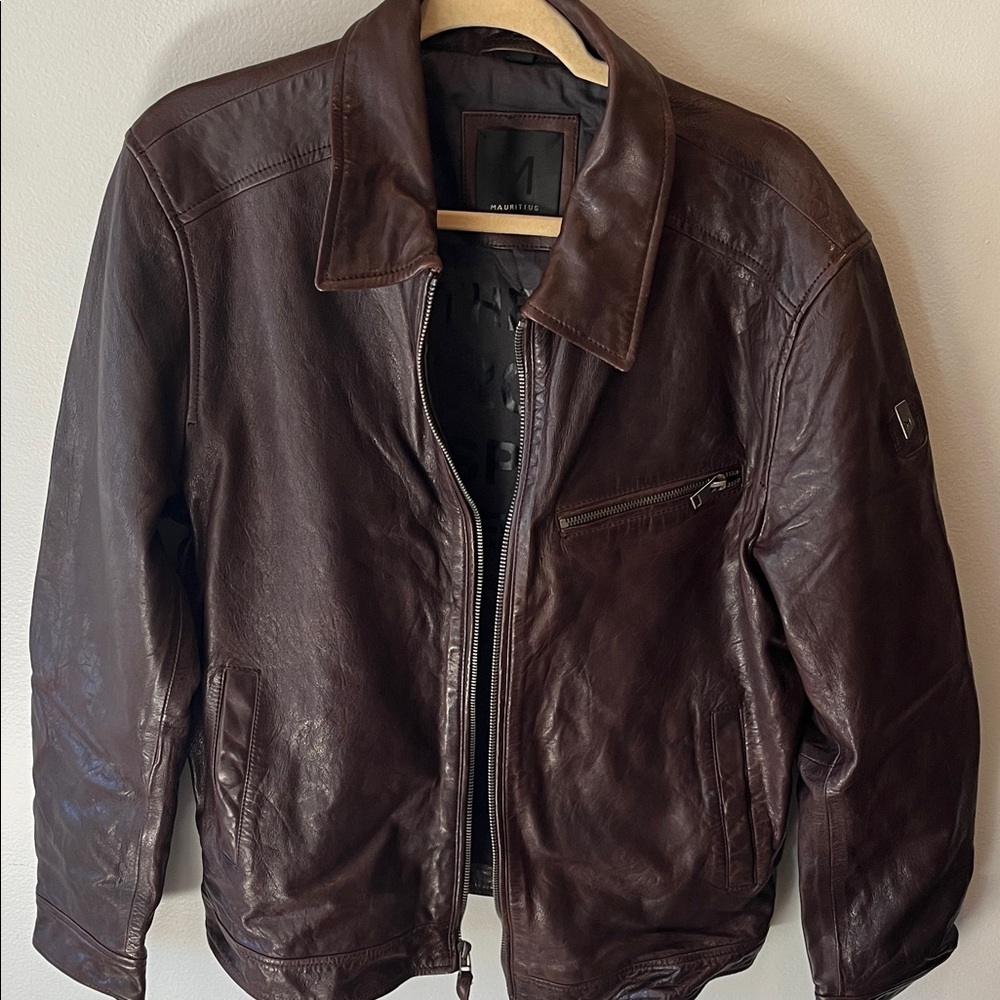 Men's Dark Brown Leather Jacket